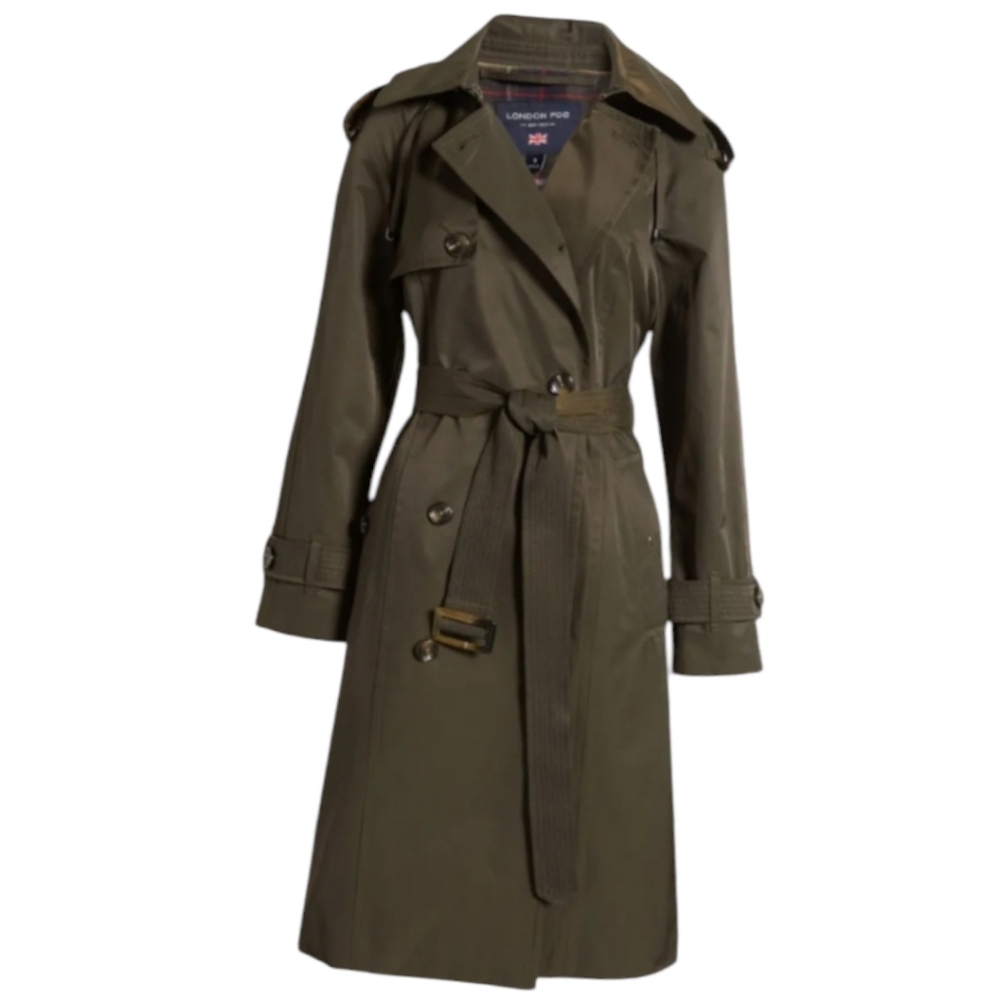 London Fog Olive Green Trench Coat